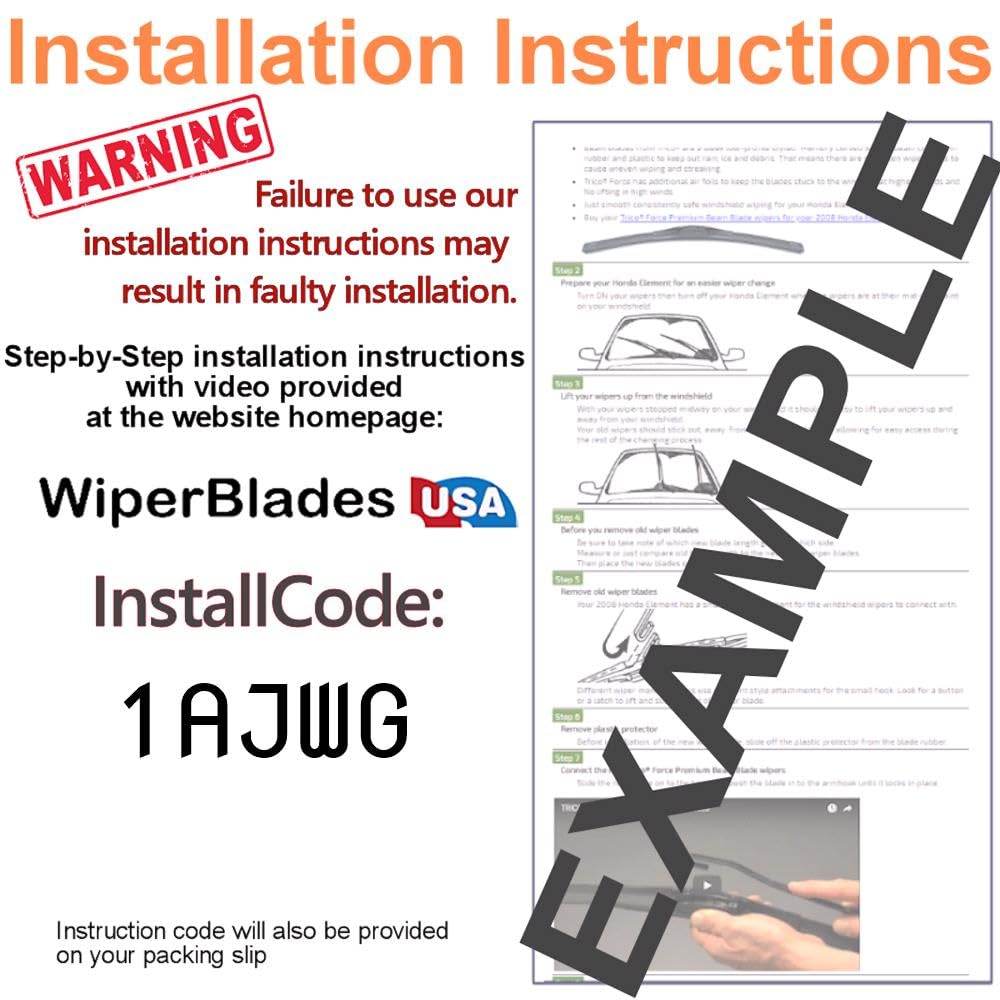 2003 Buick Century Replacement Wiper Blades Set - Beam Blade Wipers by WiperBladesUSA Gold Series - Perfect for Rain, Snow & All-Weather Driving