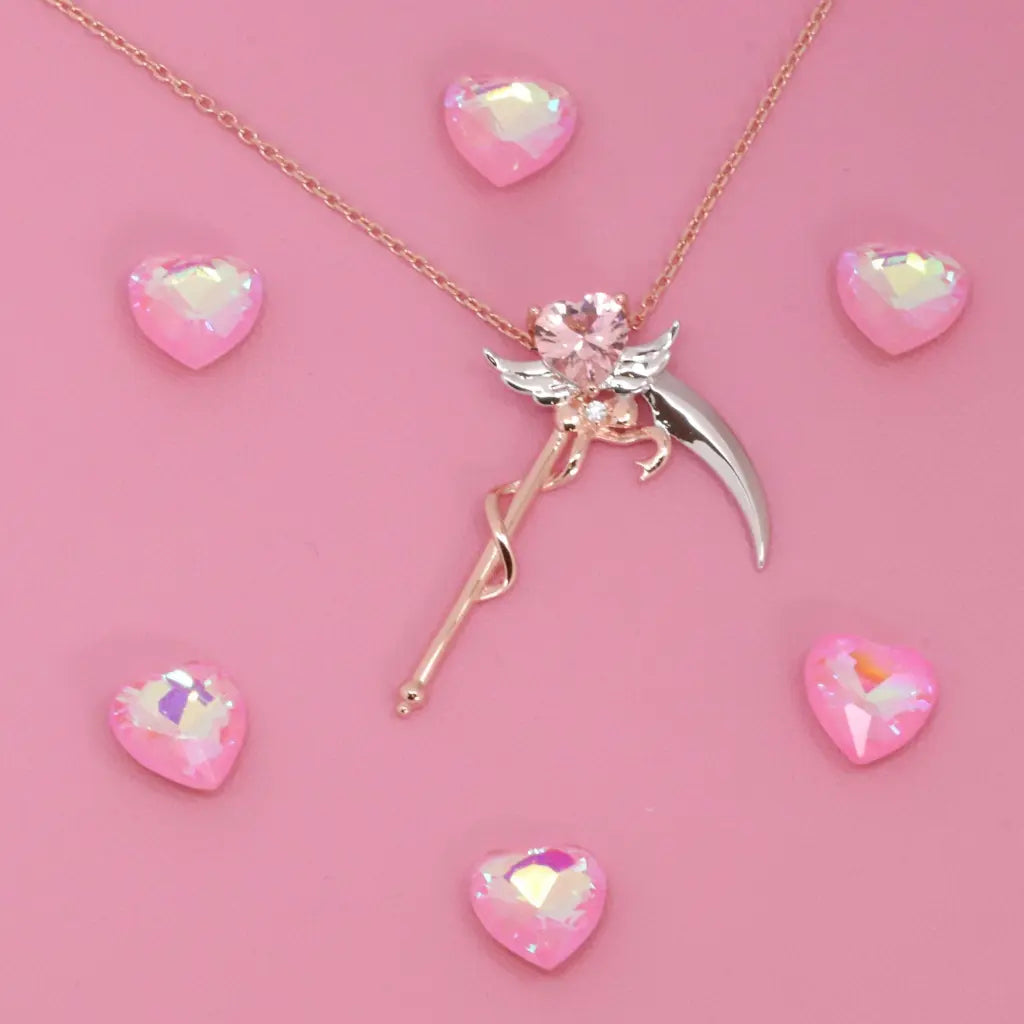 Magical Scythe Pendant Necklace - Gothic Jewelry for Women & Men - Perfect for Halloween Costumes, Cosplay, and Dark Fashion Accessories