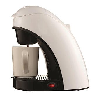 Brentwood 97089523M Single Serve Coffee Maker - Compact White for Home, Office & Travel | Fast Brewing & Easy to Use