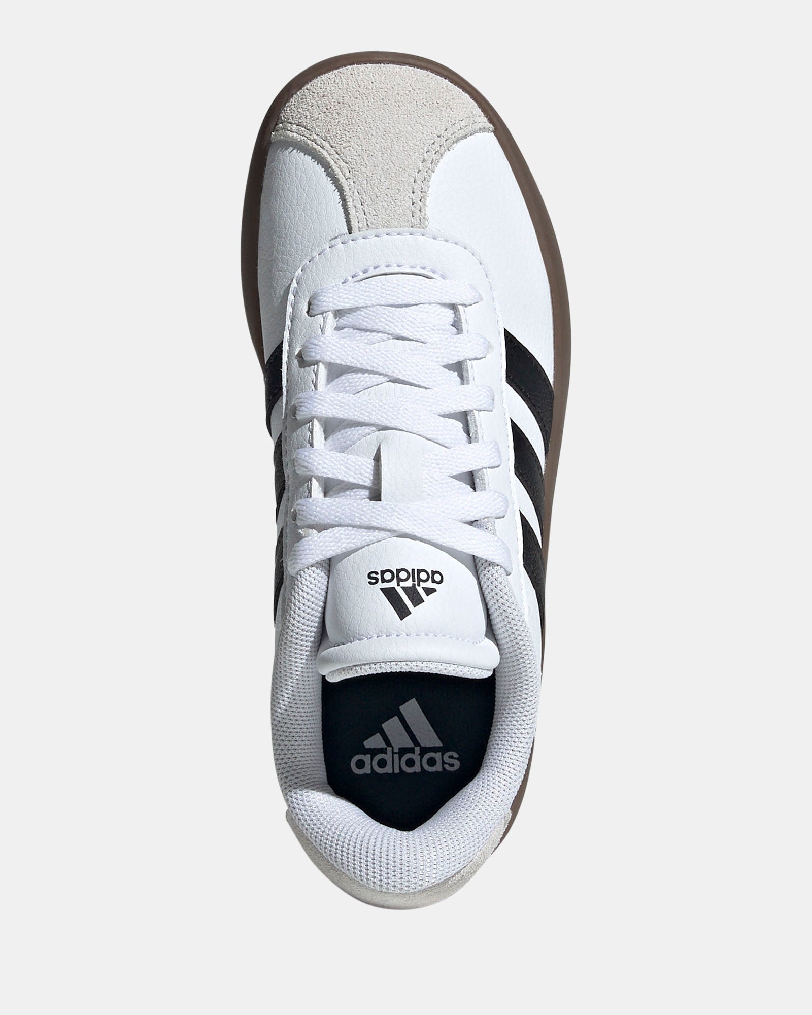 VL Court 3.0 Grade School Basketball Shoes - White/Black/Grey | Breathable Cushioned Sneakers for Kids | Perfect for School, Training & Outdoor Sports