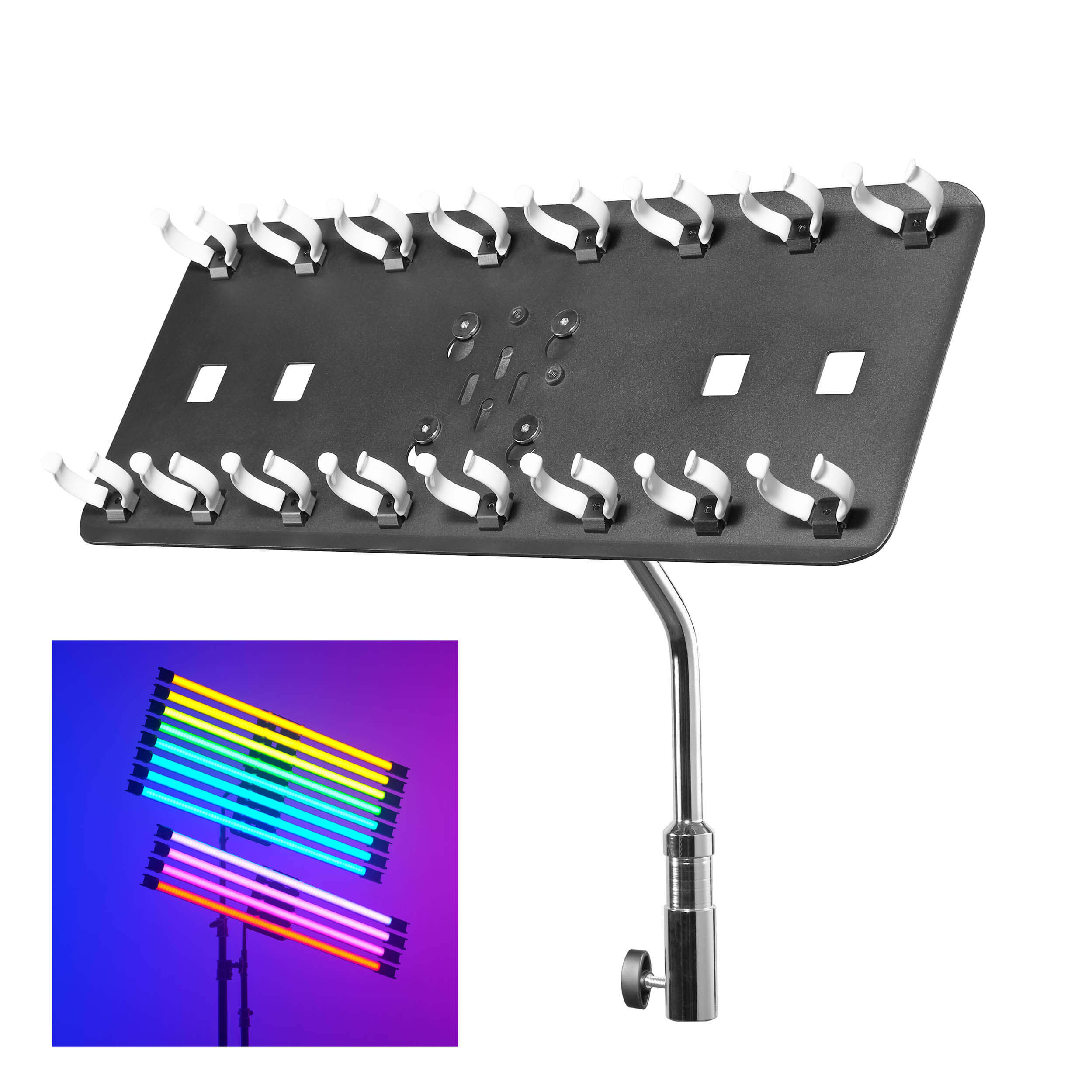 Godox TL B8 Articulated Dual Bracket for TL30, TL60 & TL120 LED Tubes - Perfect for Studio Lighting, Photography & Video Production