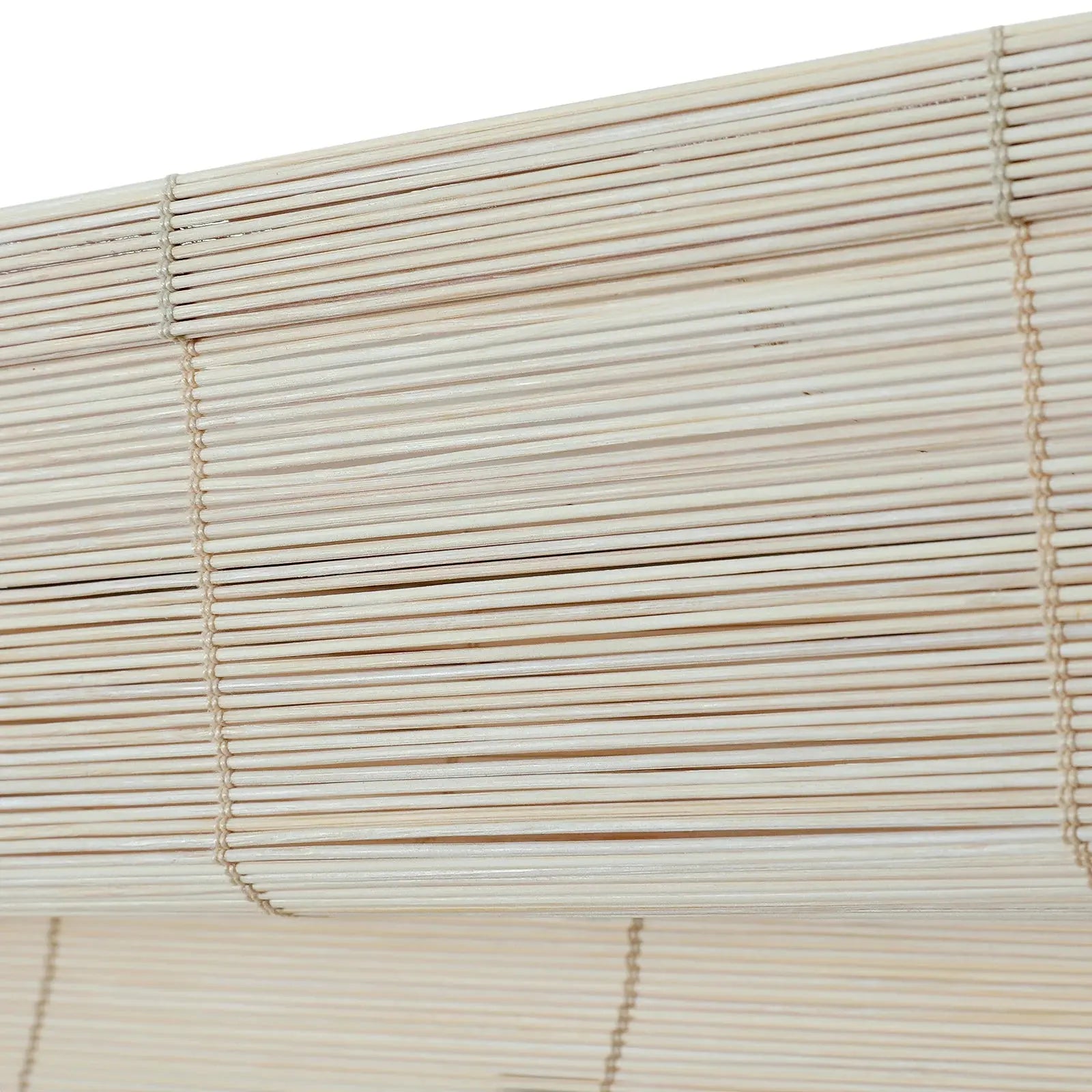 Sybil Bamboo Roman Shade - Pearl White | Natural Eco-Friendly Window Treatment for Living Room & Bedroom | Light Filtering & Privacy Solution