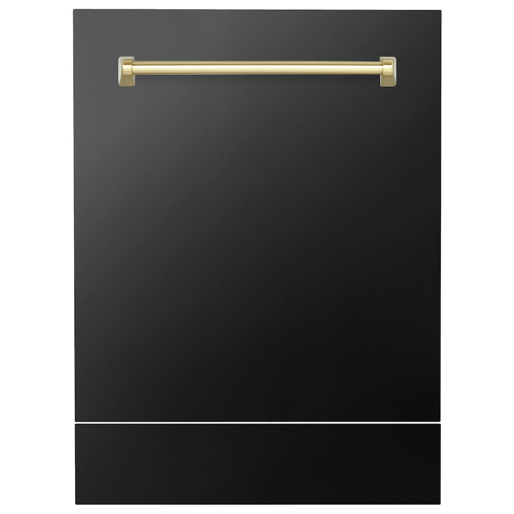 ZLINE Autograph Edition 24 Inch Black Stainless Steel Tallac Dishwasher Panel with Accent Handle (DPVZ BS 24) - Perfect for Modern Kitchens and Luxury Home Appliances