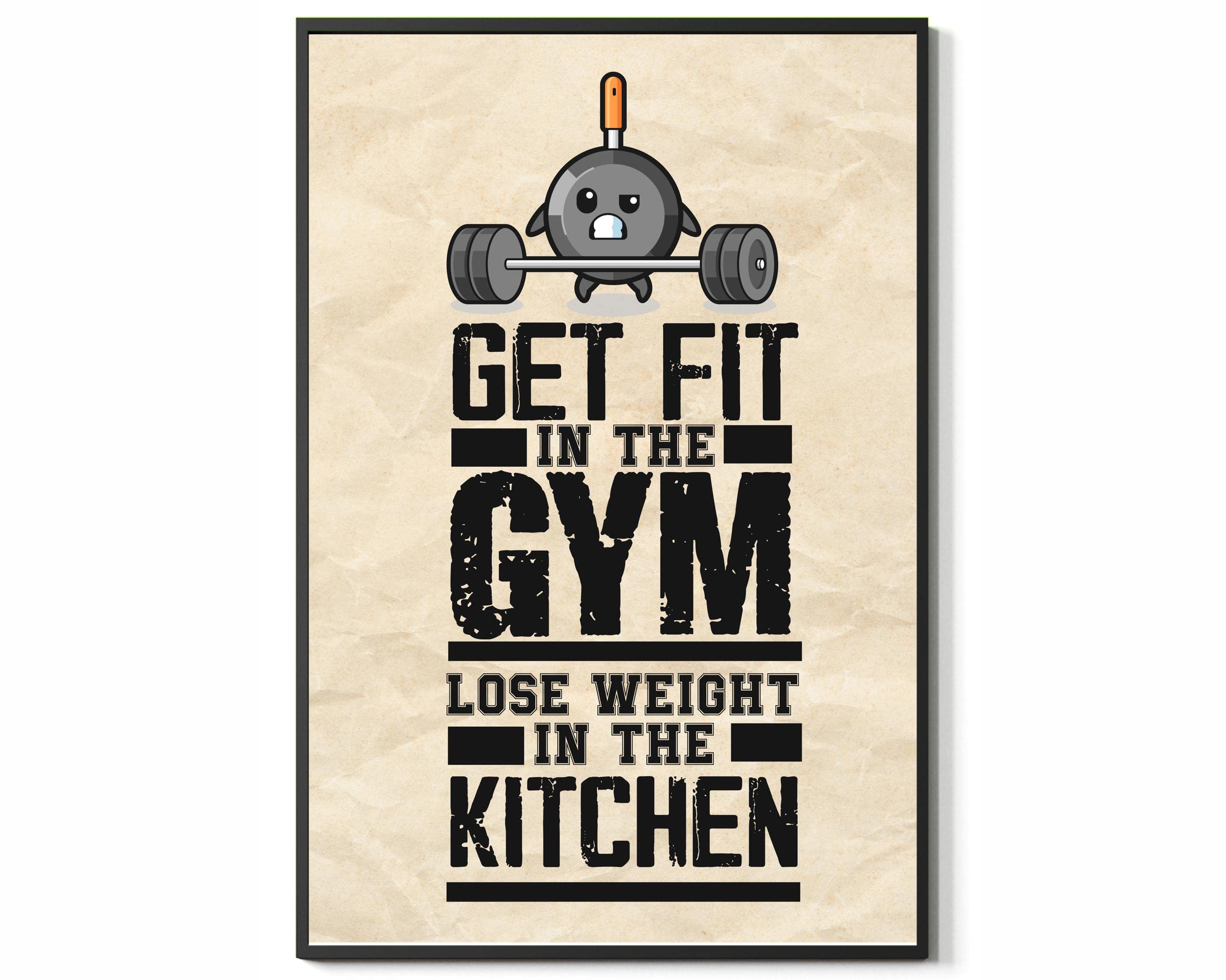 FESOGO Gym Wall Art - Motivational Workout Quote Poster for Home Gym & Exercise Room - Inspirational Decor for Fitness Enthusiasts & Sports Fans - Perfect for Gym Walls, Home Workout Spaces & Fitness Studios - UNFRAMED