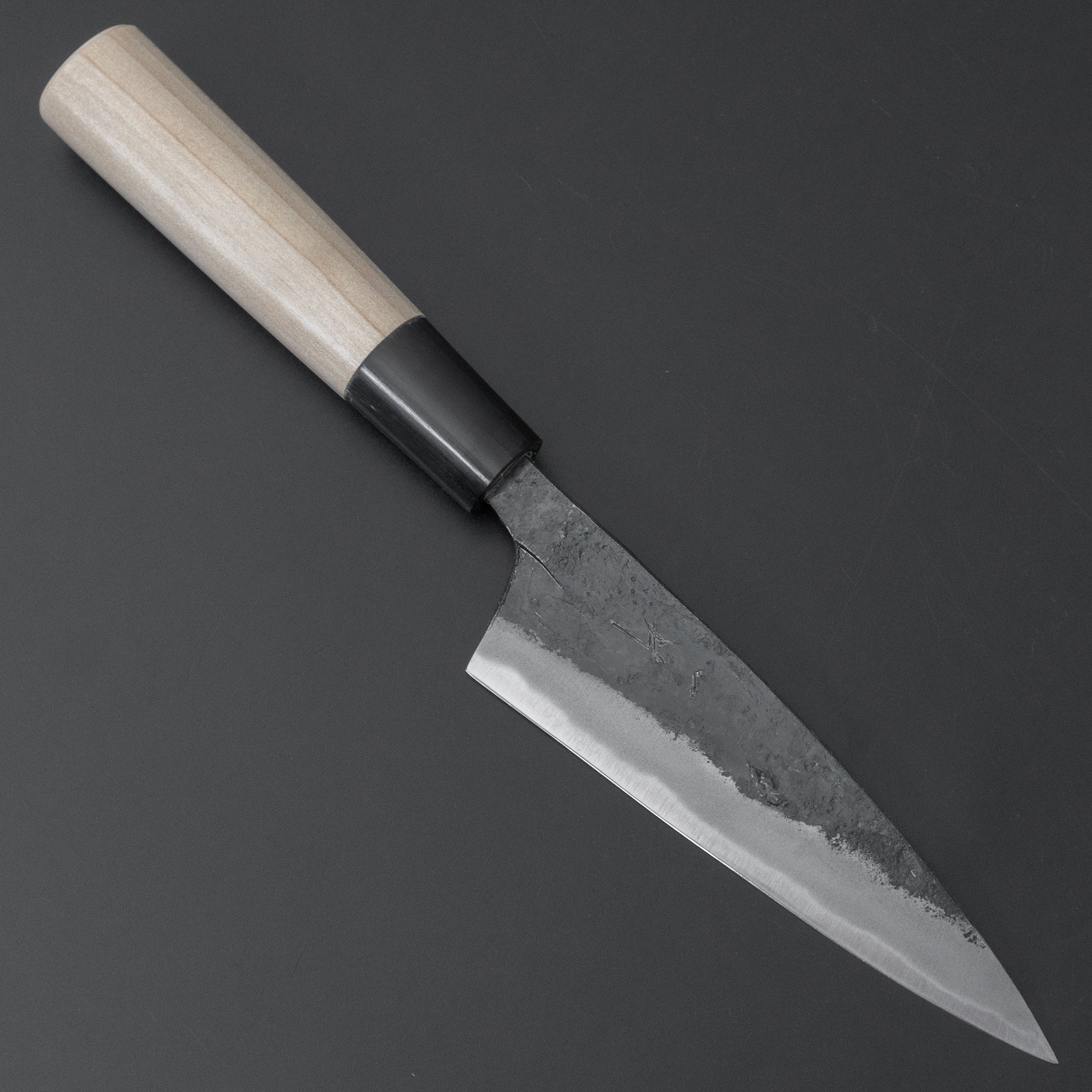 Hitohira Tosa Kurouchi Blue #2 Double Bevel Deba Knife 120mm - Japanese Chef Knife with Ho Wood Handle - Perfect for Sushi, Fish Filleting & Asian Cuisine Preparation