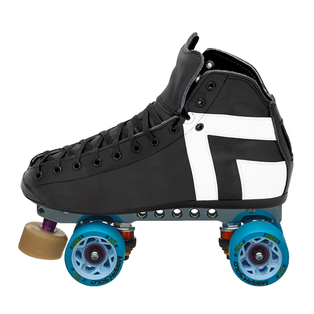 Antik AR2 Derby Black Skates with Pro Reactor Plate - Perfect for Roller Derby, Artistic Skating & Outdoor Skating