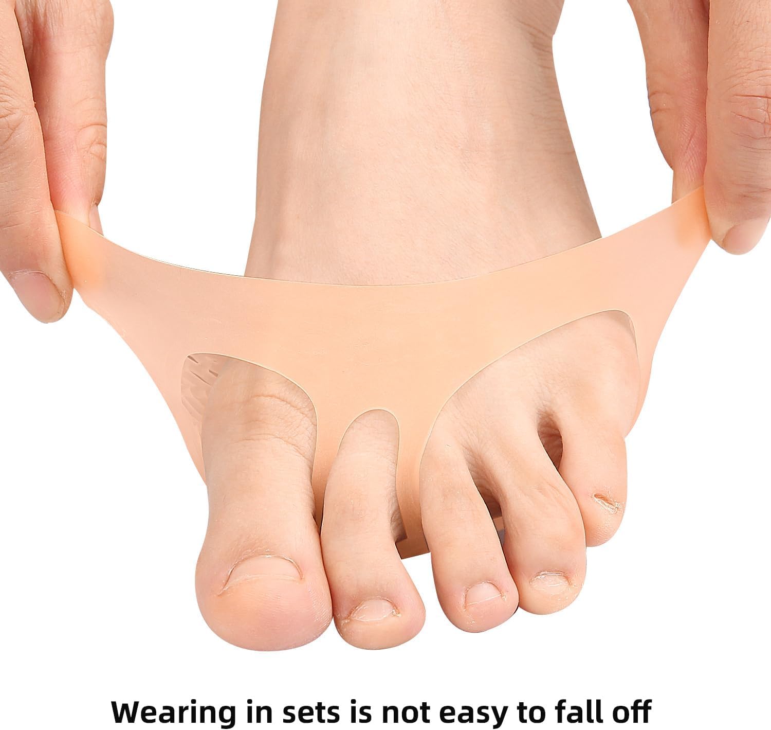 CSOK Metatarsal Pads 2 Pairs - Ball of Foot Cushions for Women & Men - Pain Relief Shoe Inserts for Bunions & Forefoot Support - Comfortable Foot Pads for All-Day Wear (Beige) - Perfect for Running, Walking & High Heels