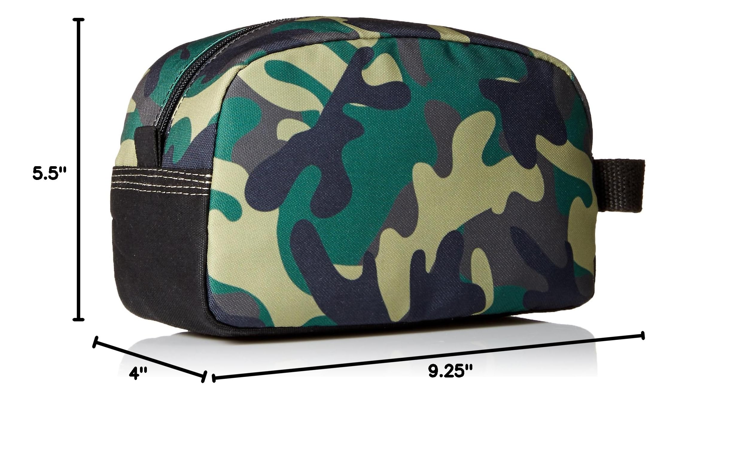Timberland Men's Camo Canvas Toiletry Bag - Green Travel Kit Organizer for Outdoor Adventures & Weekend Getaways