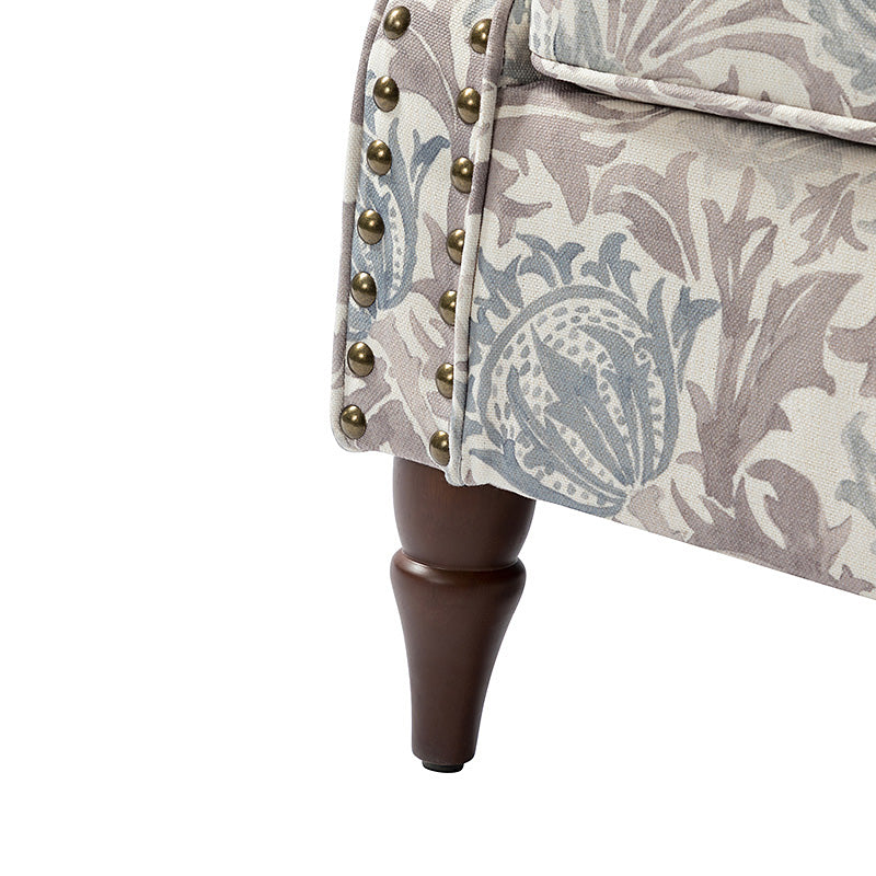 Artemisa Modern Floral Pattern Upholstered Armchair - Comfortable Living Room Accent Chair for Home Office & Lounge Decor