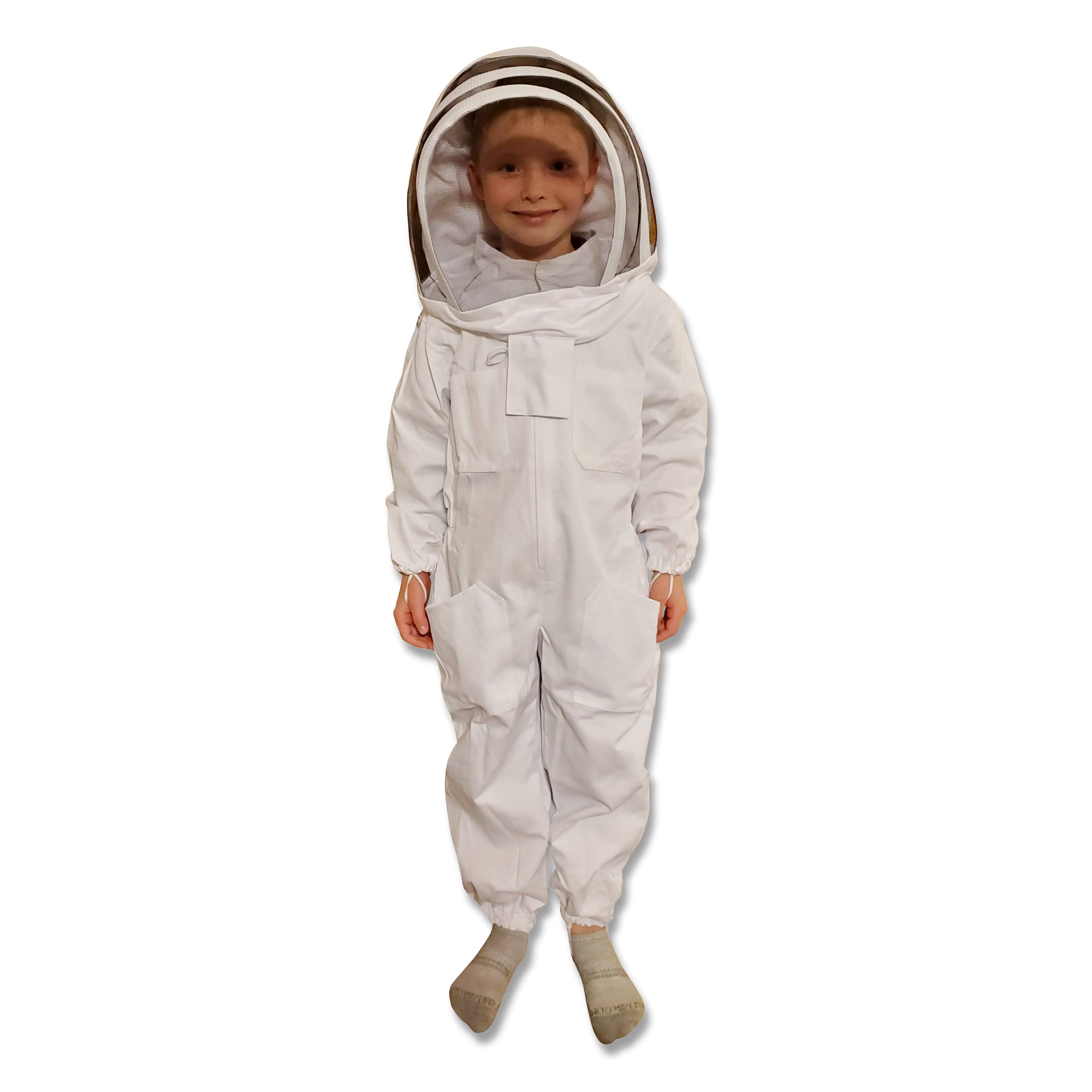 Kids Bee Costume - 100% Cotton Beekeeping Suit for Children | Halloween Dress Up, Role Play, Beekeeping Activities
