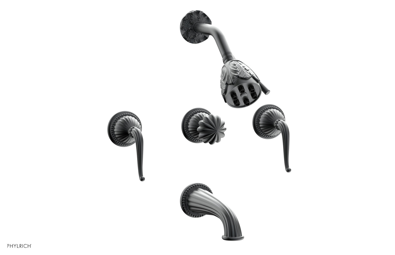 GEORGIAN & BARCELONA K2141 Three Handle Tub and Shower Faucet Set - Perfect for Bathroom Renovation & Modern Home Upgrade