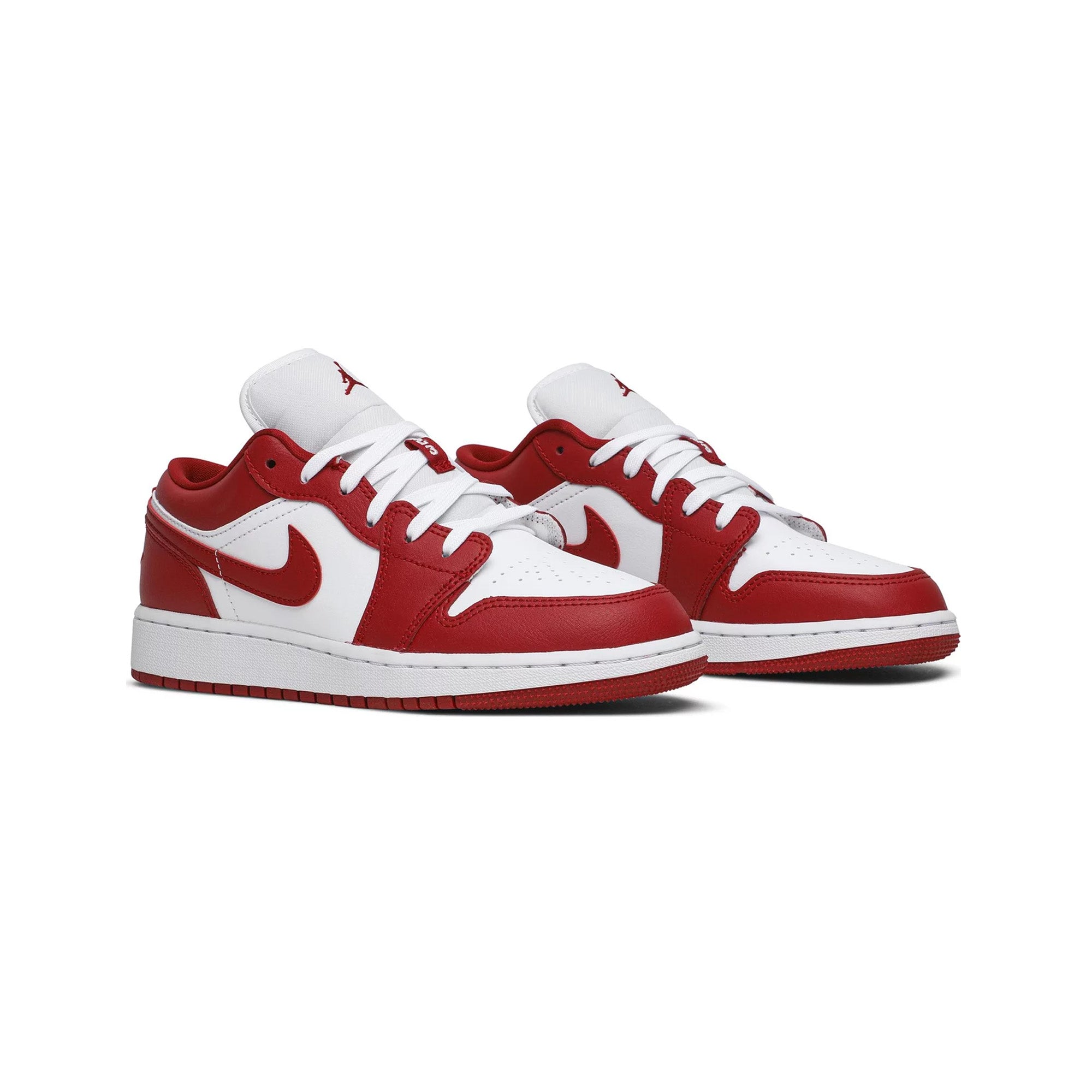 Air Jordan 1 Low 'Gym Red White' GS Sneakers - Women's Basketball Shoes (2020) - Perfect for Casual Wear, Gym & Street Fashion