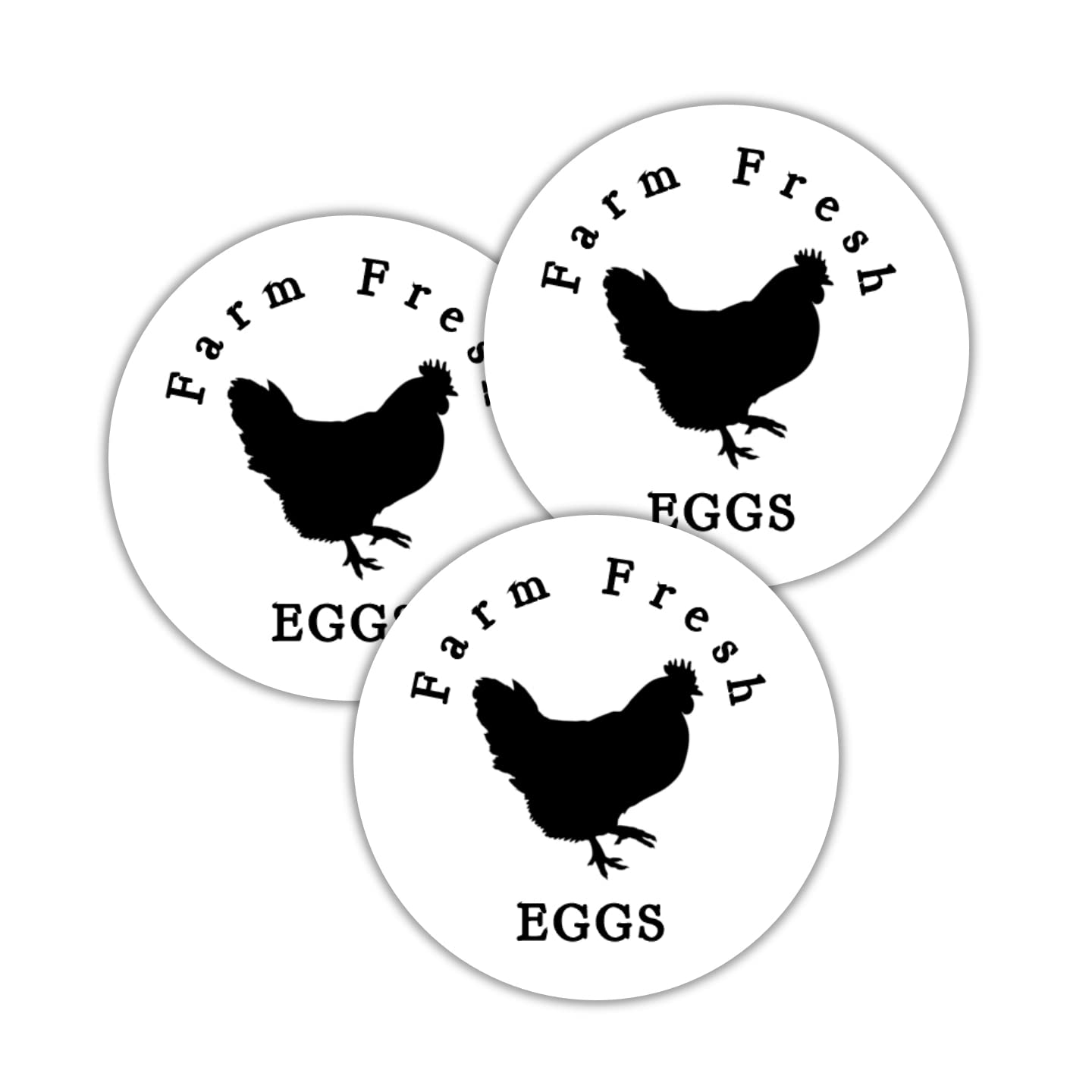 Farm Fresh Eggs Stickers & Labels for Egg Cartons - Perfect for Homegrown, Organic, and Free-Range Chicken Eggs
