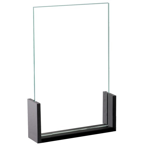 Cal Mil 1510 811 U Frame Cardholder - 8.5 x 11 Inches - Black Base with Clear Acrylic - Perfect for Office, Retail, and Restaurant Menu Displays