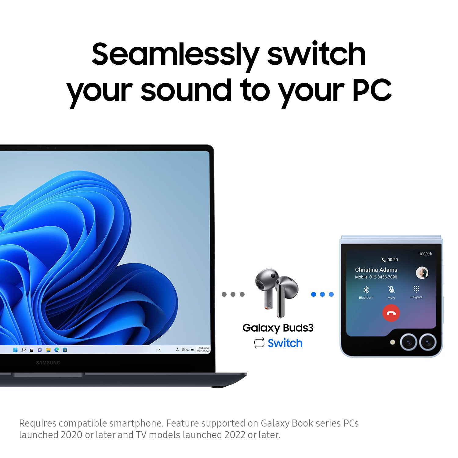 SAMSUNG Galaxy Buds 3 AI True Wireless Bluetooth Earbuds - Open Fit, Active Noise Cancelling, 360 Audio, Real-Time Translation, Touch Control (White, US Version, Renewed) - Perfect for Workouts, Commuting & Travel