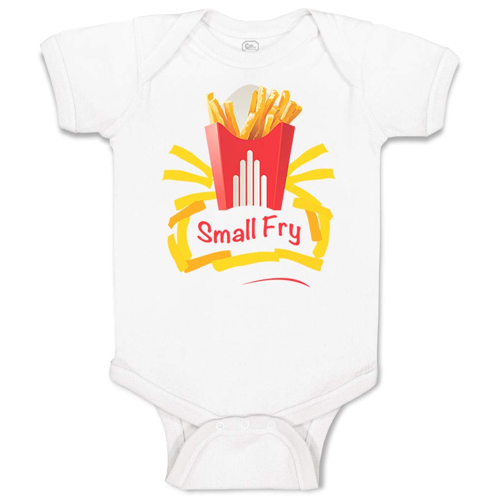 Custom Baby Bodysuit - Small Bag of French Fries Print Cotton Onesie for Boys & Girls | Soft & Comfortable Newborn Outfit for Casual Wear, Photo Shoots & Gifts