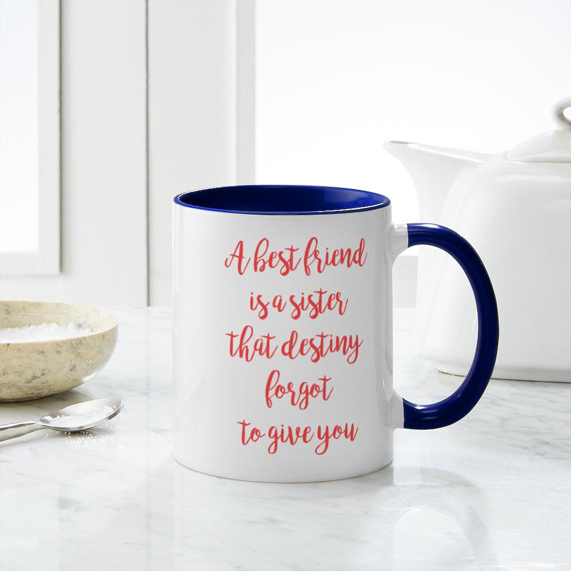 Best Friend Sister 11 oz Ceramic Coffee Mug - Perfect for Gifts, Office Use & Cozy Home Mornings