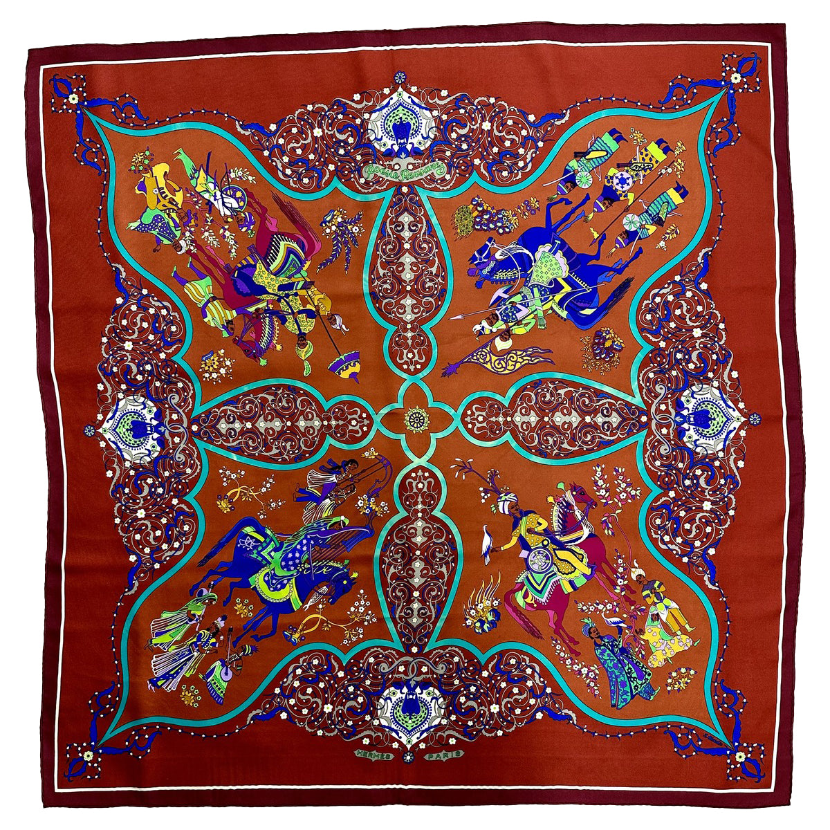 Authentic Hermès Poésie Persane Silk Scarf – Luxury Persian Poetry Design for Women | Perfect for Gifts, Fashion Accessories & Special Occasions