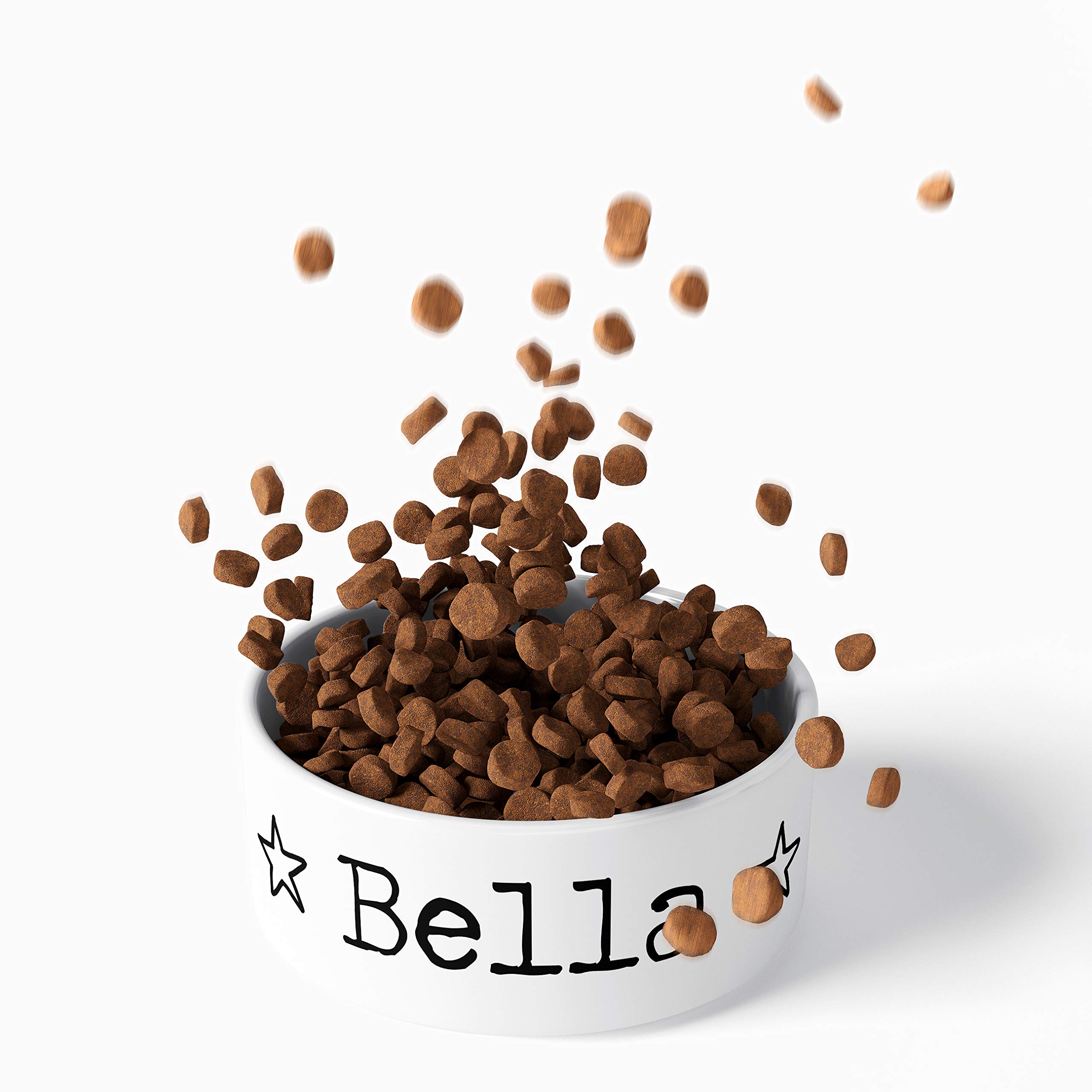 Personalized Ceramic Dog Bowl - Custom Design & Color with Your Pet's Name - Perfect for Mealtime, Travel, or Gift for Dog Lovers