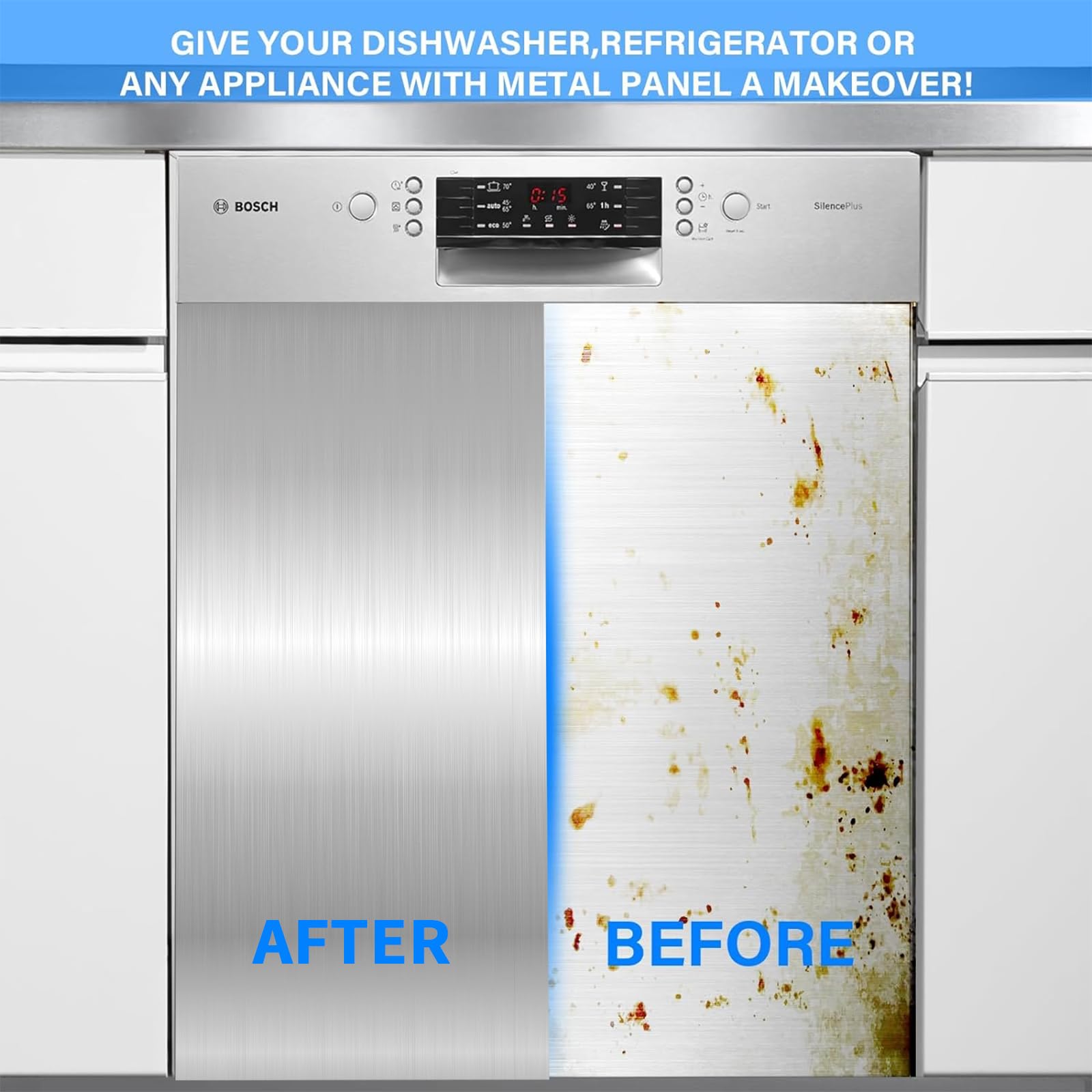 Stainless Steel Magnetic Dishwasher Cover 23