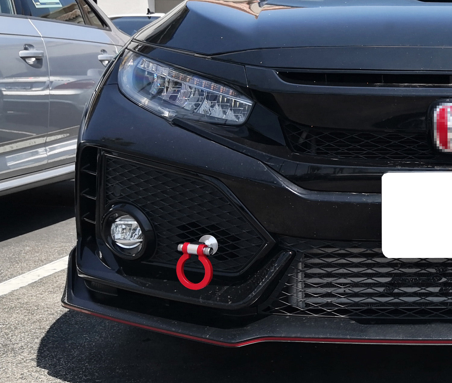 Universal Full Metal Red Track Racing Style Tow Hook Ring Kit - Durable & Stylish for Cars, Trucks & SUVs - Perfect for Racing, Off-Roading & Car Shows