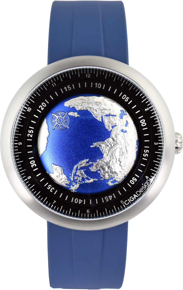 CIGA Design U Blue Planet Titanium Mechanical Watch - Pre-Owned Luxury Timepiece for Men | Perfect for Business, Casual & Outdoor Adventures