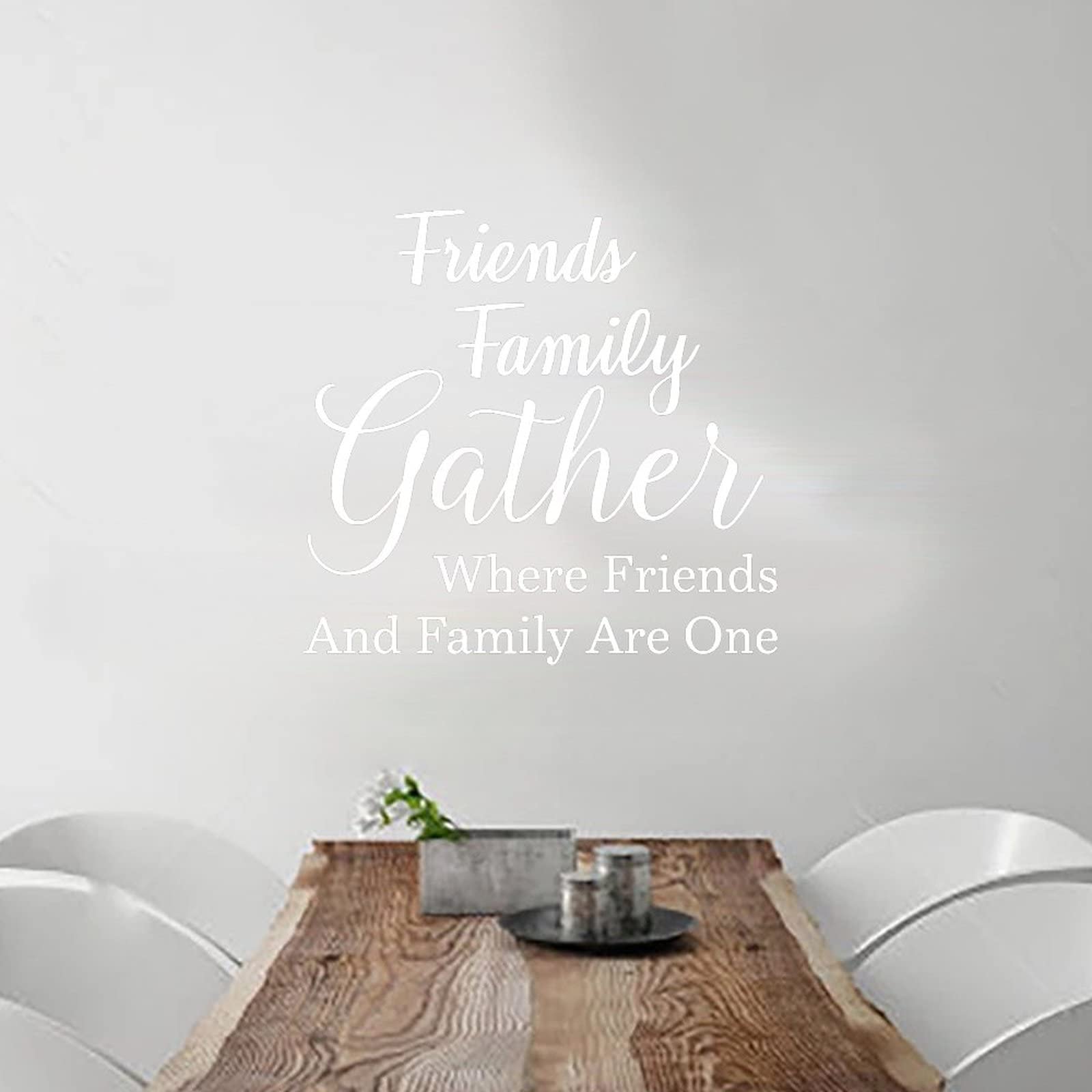 Friends Gather Here Motivational Wall Stickers - 22 Inch Inspirational Decals for Bedroom, Classroom, Kids Room & Nursery Decor | Perfect for Home, Office & School Wall Art