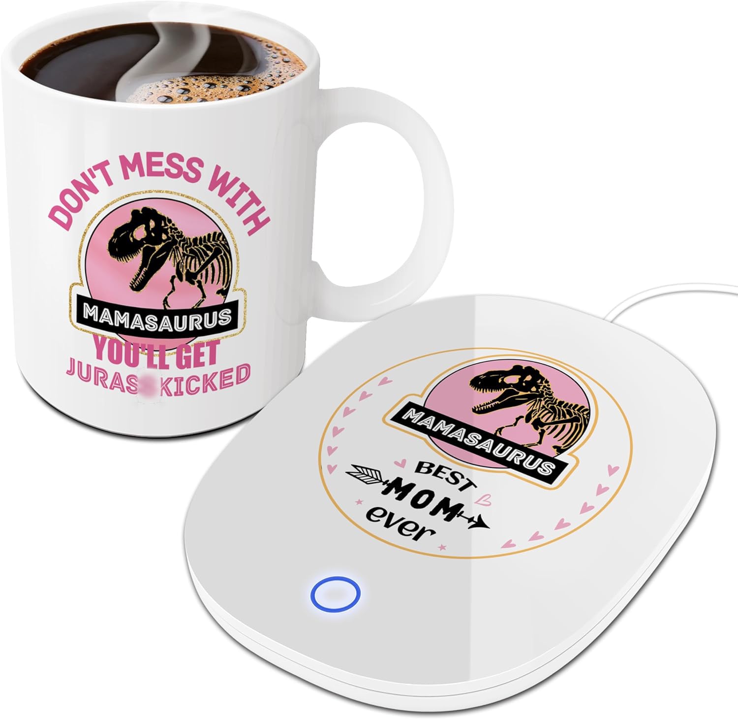 **Best Christmas Gifts for Mom from Daughter - Thoughtful Coffee Mug Warmer Set - Perfect for Holidays, Birthdays & Mother's Day - Keep Her Coffee Warm at Home or Office**