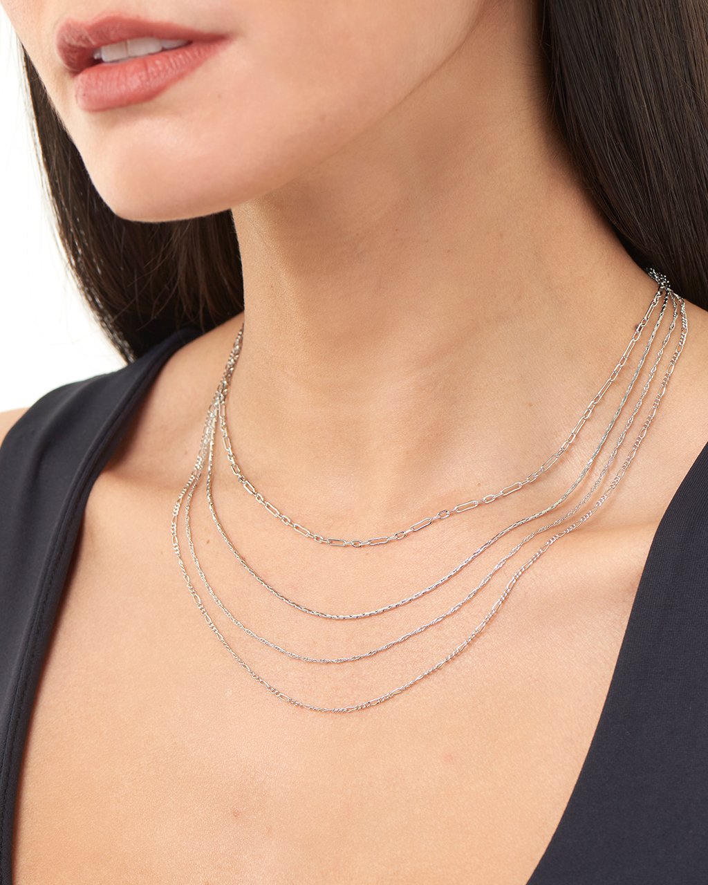 Elegant Multi Chain Layered Necklace for Women - Trendy Gold & Silver Layered Necklace Jewelry - Perfect for Daily Wear, Parties & Special Occasions
