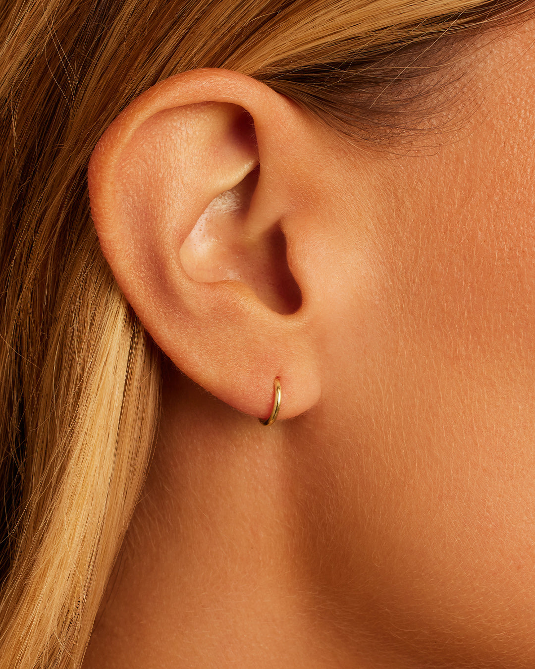 14K Gold Classic Single Huggie Earrings - Dainty Minimalist Hoops for Everyday Wear | Perfect for Work, Date Night & Casual Outfits