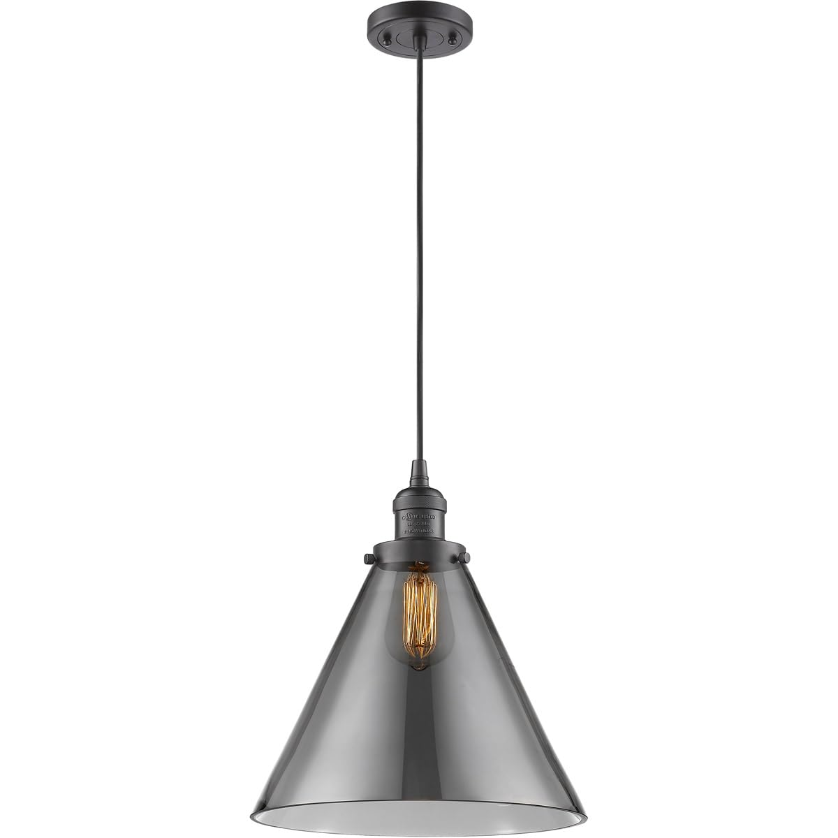 Innovations INNO201C-OB-G43-L-LED Mini Pendant Light Fixture - Oil Rubbed Bronze Finish - Modern LED Lighting for Kitchen Island, Dining Room, or Bedroom