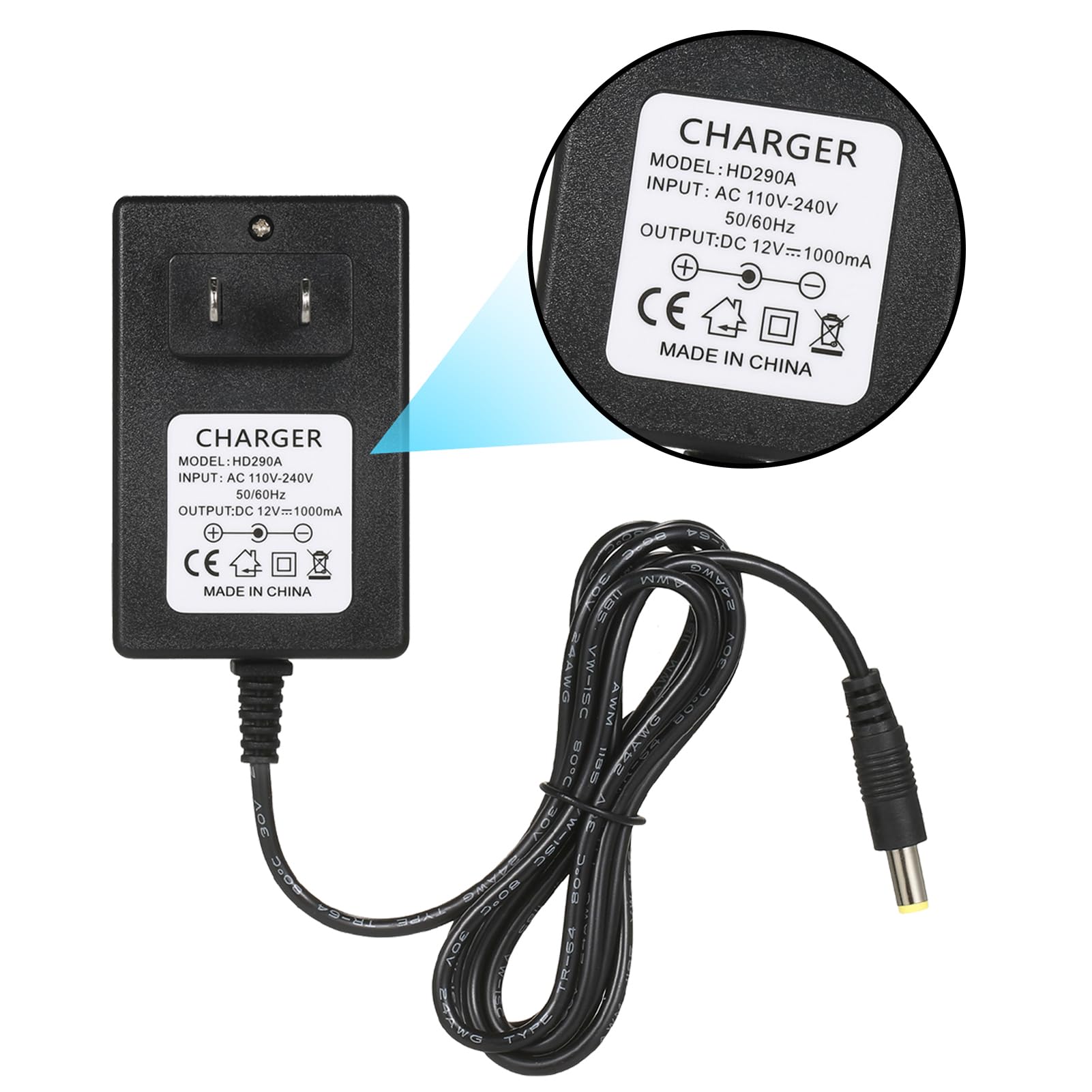12V Universal Kids Ride On Car Charger - 12 Volt Battery Charger for Electric Ride-On Toys, SUVs, & Power Wheels - Compatible with Various 12V Batteries - Perfect for Outdoor Play & Kids Electric Vehicles