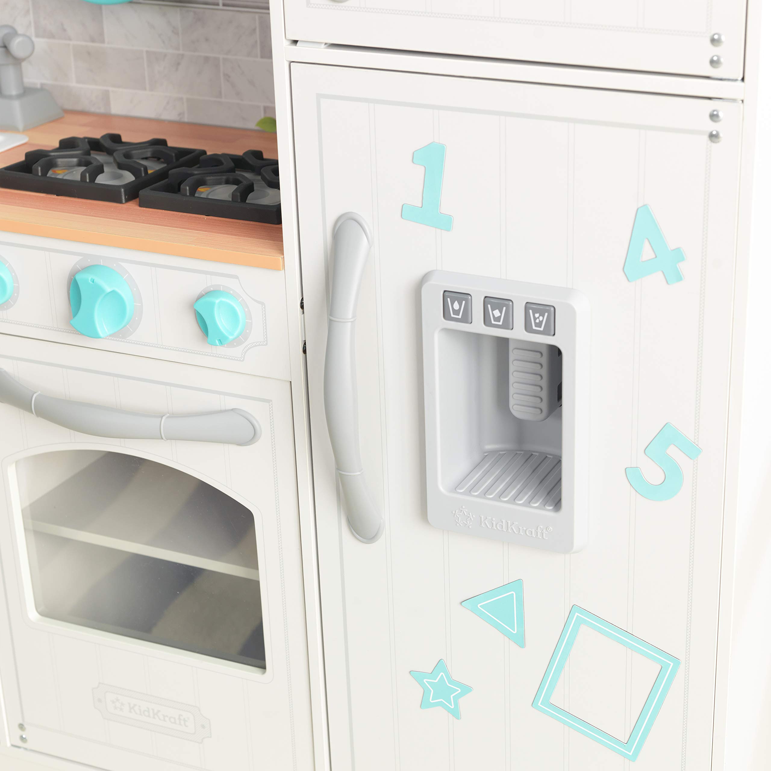 KidKraft Countryside Wooden Play Kitchen Set with Fridge Magnets, Ice Maker & Accessories - Pretend Play Toy for Toddlers & Kids - Perfect for Home, Preschool & Role-Playing Games (Amazon Exclusive 53424)