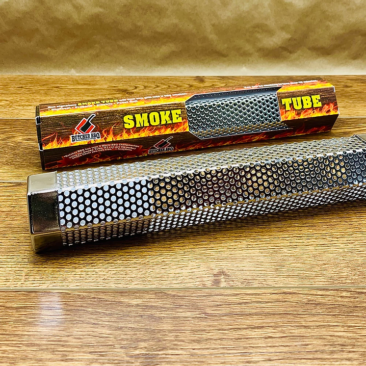 Butcher BBQ Smoke Tube 12 Inch - Stainless Steel Smoker Tube for Pellet Grills, Charcoal Grills & Gas Grills - Perfect for Smoking Meat, Fish, Cheese & Vegetables - Ideal for Backyard BBQs, Camping & Tailgating