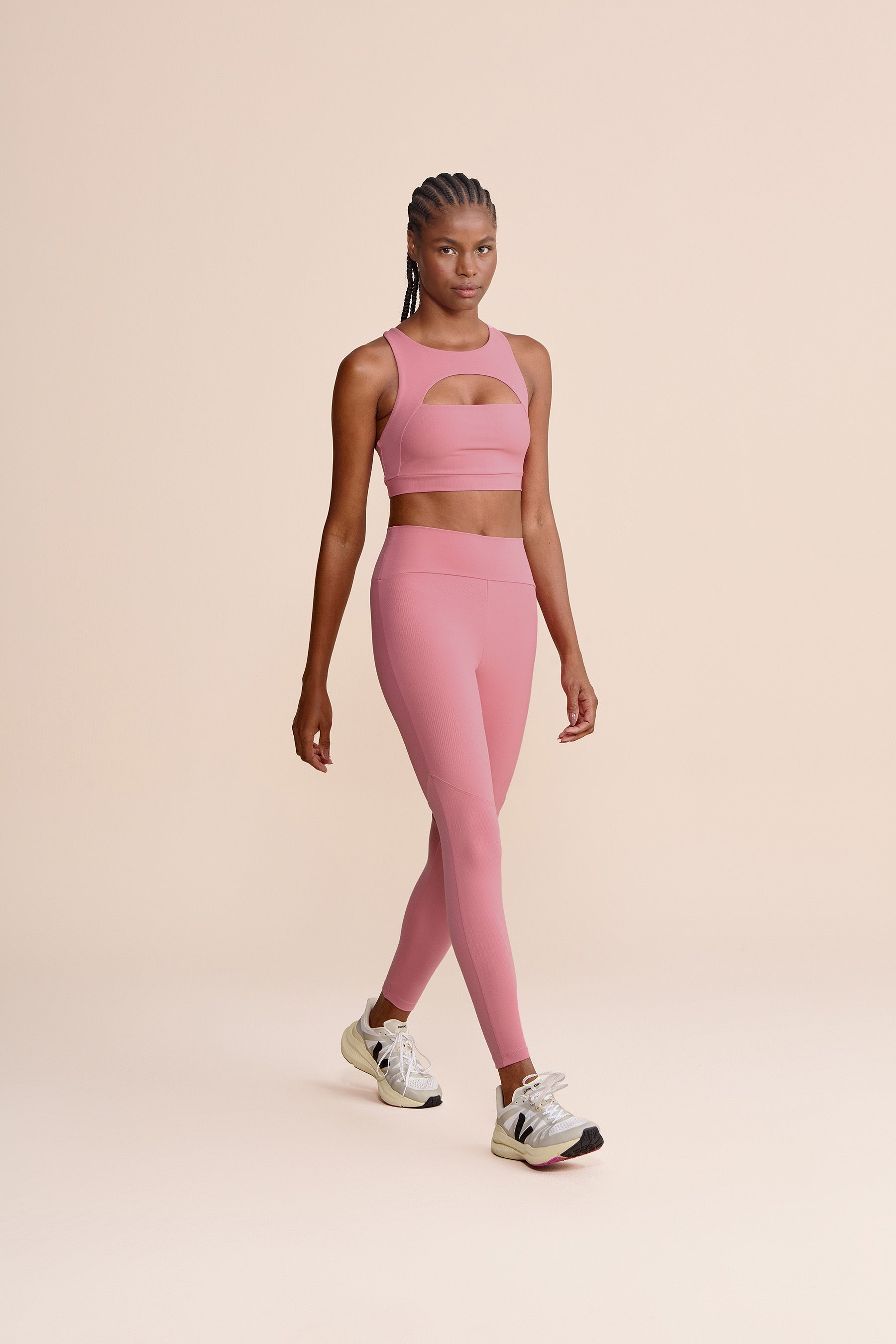 High Support Neoprene Line Racerback Sports Bra for Women - Workout, Running, Yoga & Gym Training