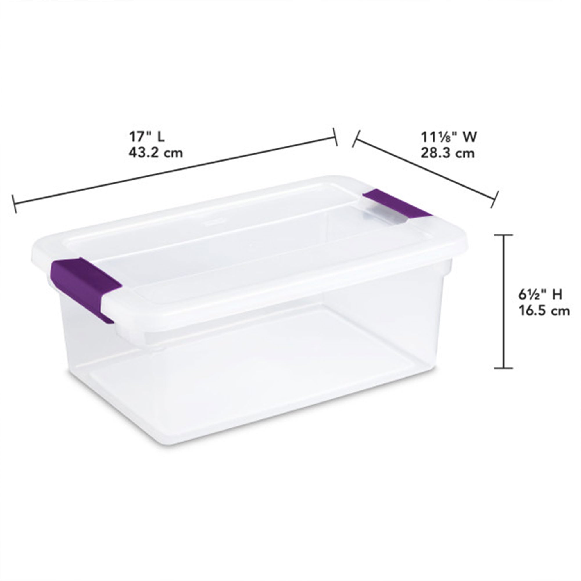 Sterilite 48-Pack ClearView Latch Storage Boxes - 15 Quart Stackable Plastic Bins for Home Organization | Perfect for Closet, Garage, Kids' Toys & Seasonal Storage