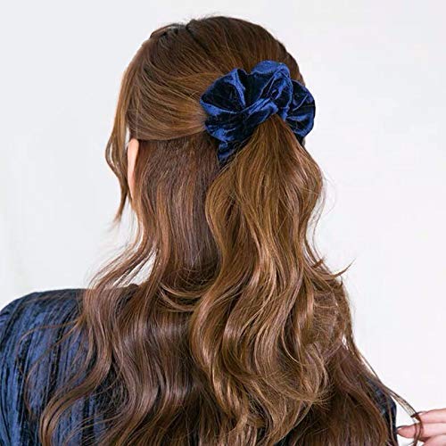 24-Pack Velvet Hair Scrunchies for Women & Girls - Soft Elastic Hair Ties & Hair Bands - Perfect for Workouts, Office, School & Everyday Styling (Multicolor)