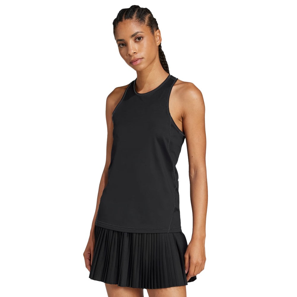 Adidas Women's Club Tank Top - Black | Soft Breathable Workout Shirt for Running, Yoga & Gym | Casual Athletic Wear