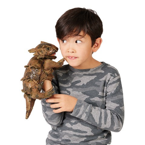 Folkmanis Horned Lizard Hand Puppet - Realistic Animal Puppet for Kids, Storytelling & Educational Play - Perfect for Classroom, Theater & Imaginative Play