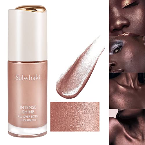 Pearl Pink Liquid Highlighter Makeup - Face & Body Luminizer with Moisturizing Glow, Smooth Shimmer Foundation for Radiant Skin | Perfect for Daily Wear, Special Occasions & Photoshoots