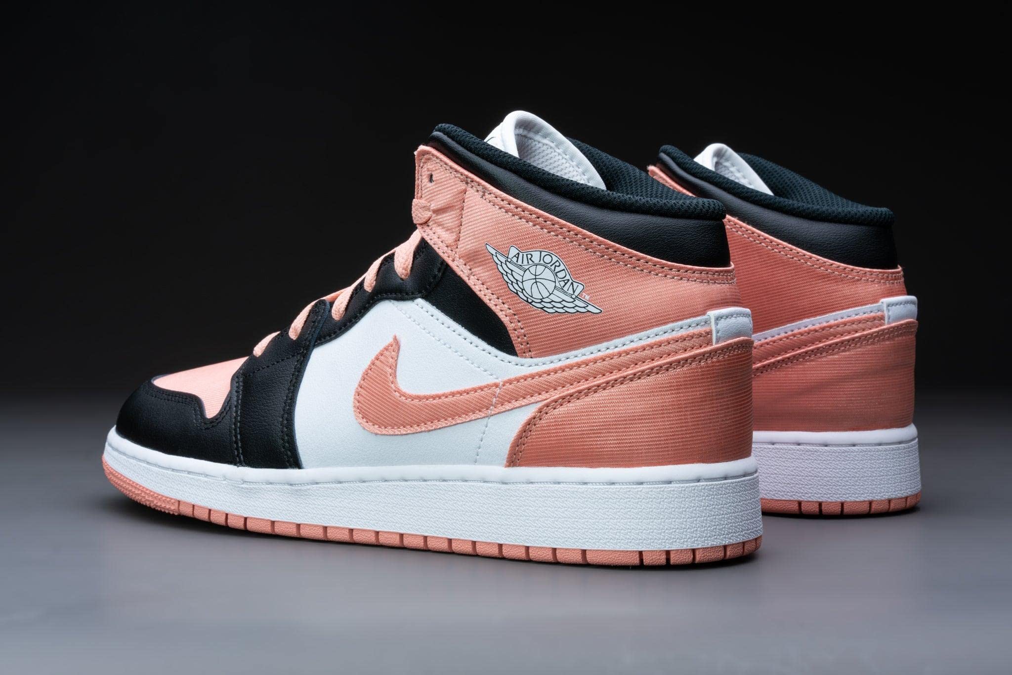 Nike Women's Air Jordan 1 Mid Basketball Shoes - Pink Size 6.5 US | Retro Sneakers for Streetwear, Casual Fashion & Basketball Court Performance