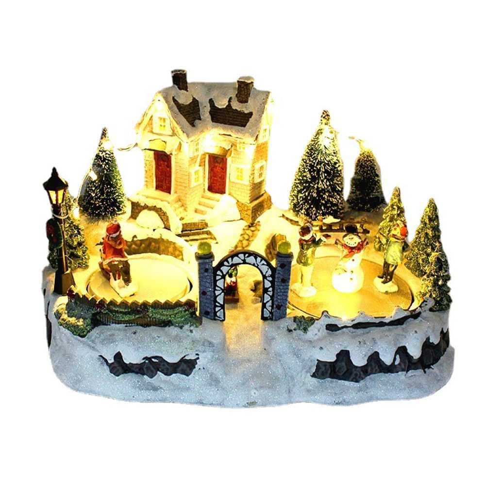 Animated Pre-lit Musical Christmas Village with Snowman - Winter Snow Village Decor for Indoor Holiday Displays | Perfect for Mantel, Tabletop & Christmas Tree Decorations