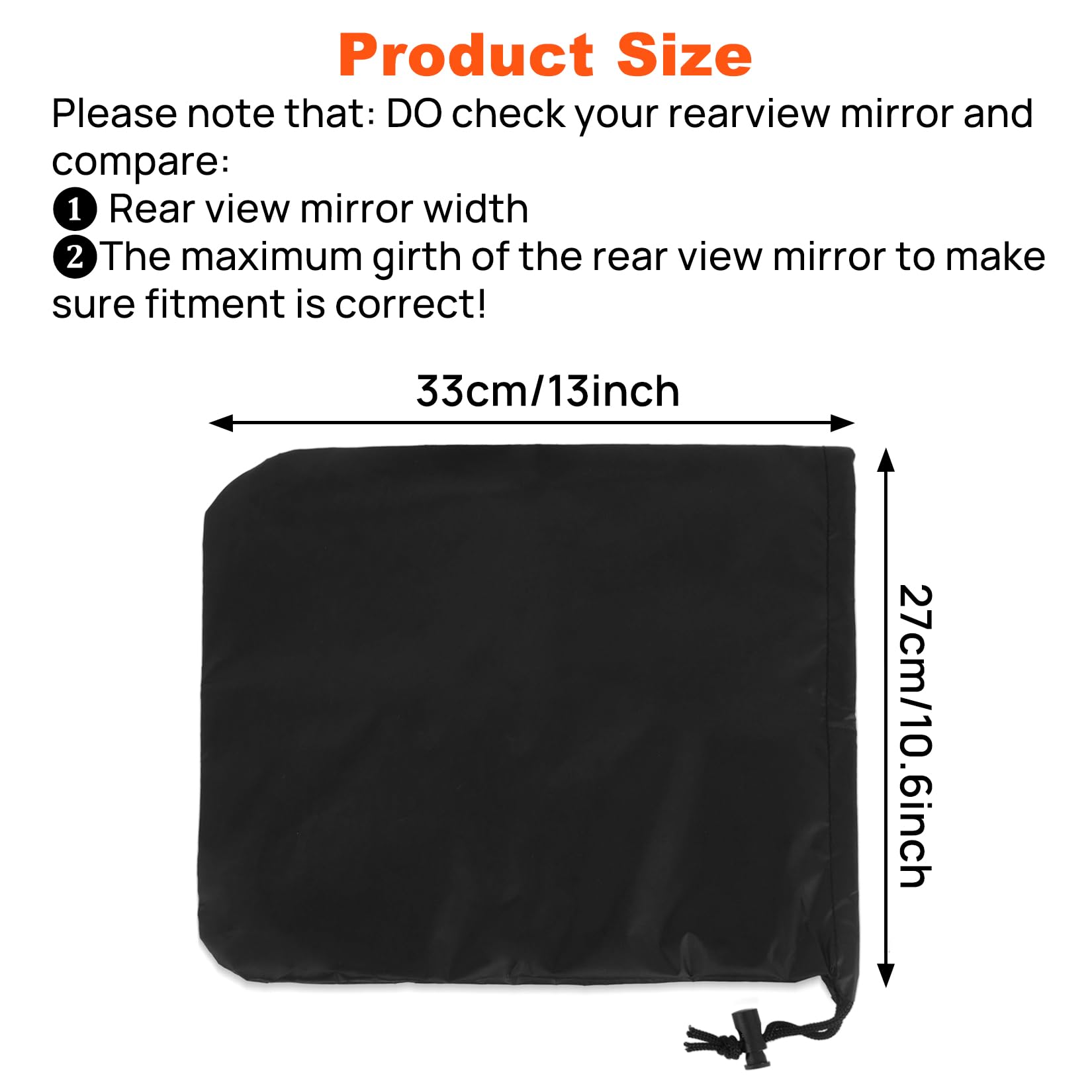 PSLER Universal Car Side Mirror Covers (2-Pack) - Waterproof Snow & Ice Protection for Winter Driving - Durable Exterior Mirror Covers for Trucks, SUVs, and Sedans - Perfect for Snowy Roads and Cold Weather Commuting