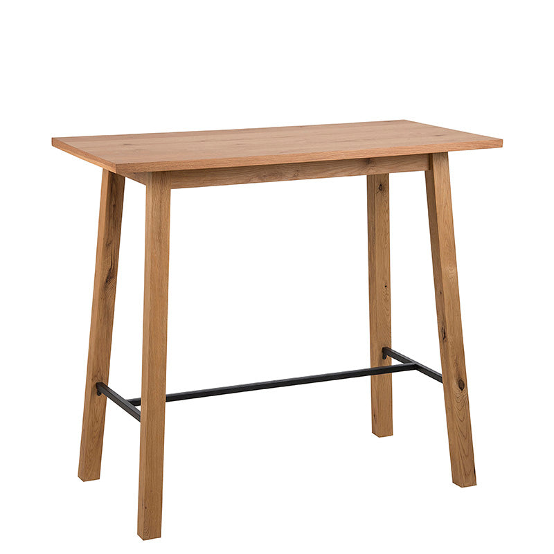 TAINA 117cm Bar Table - Solid Wood Wild Oak Finish - Perfect for Kitchen Island, Dining Room & Outdoor Patio