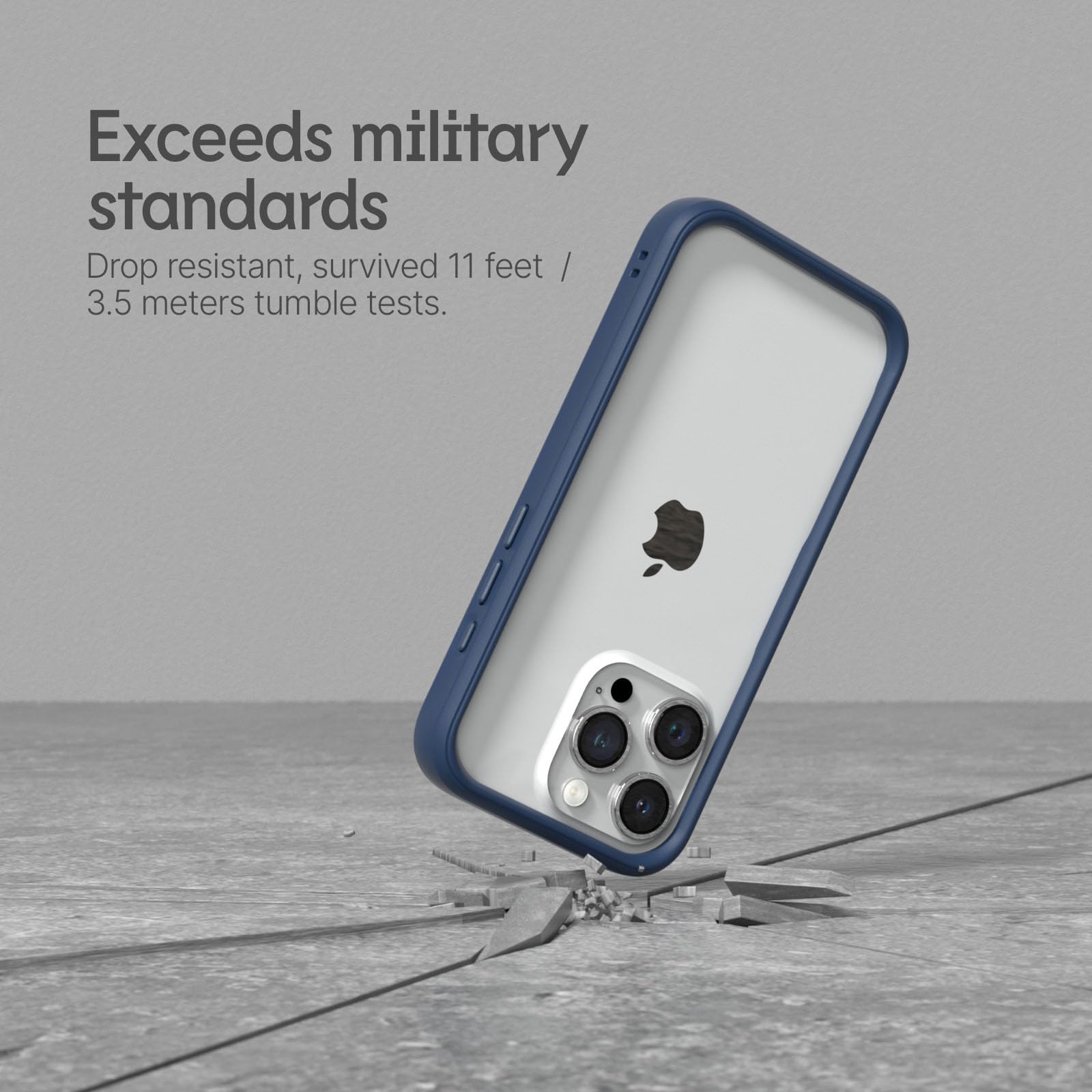 RhinoShield Shockproof Bumper Case for iPhone 15 Pro Max | Slim Protective Cover with 11ft Drop Protection - Camo Green | Perfect for Outdoor Adventures, Sports & Daily Protection
