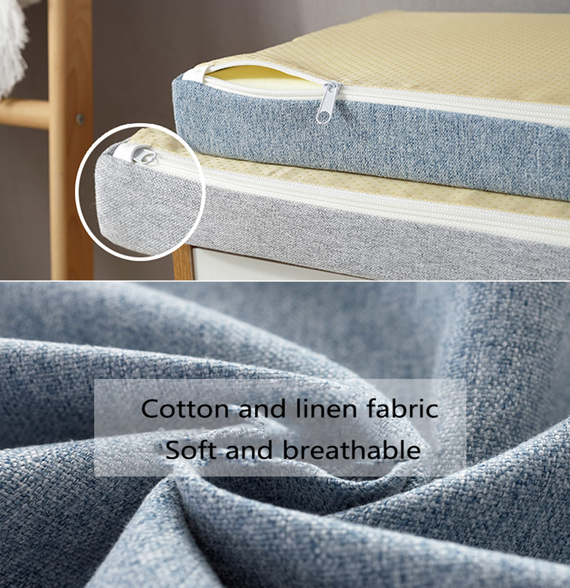 Thick 2-3 Seater Bench Cushion Pad - Soft Garden & Patio Furniture Seat Mat (180x45x5cm) - Indoor/Outdoor Use for Swing, Sofa, Couch & Window Seats - Purple | Perfect for Backyard, Deck & Porch Relaxation