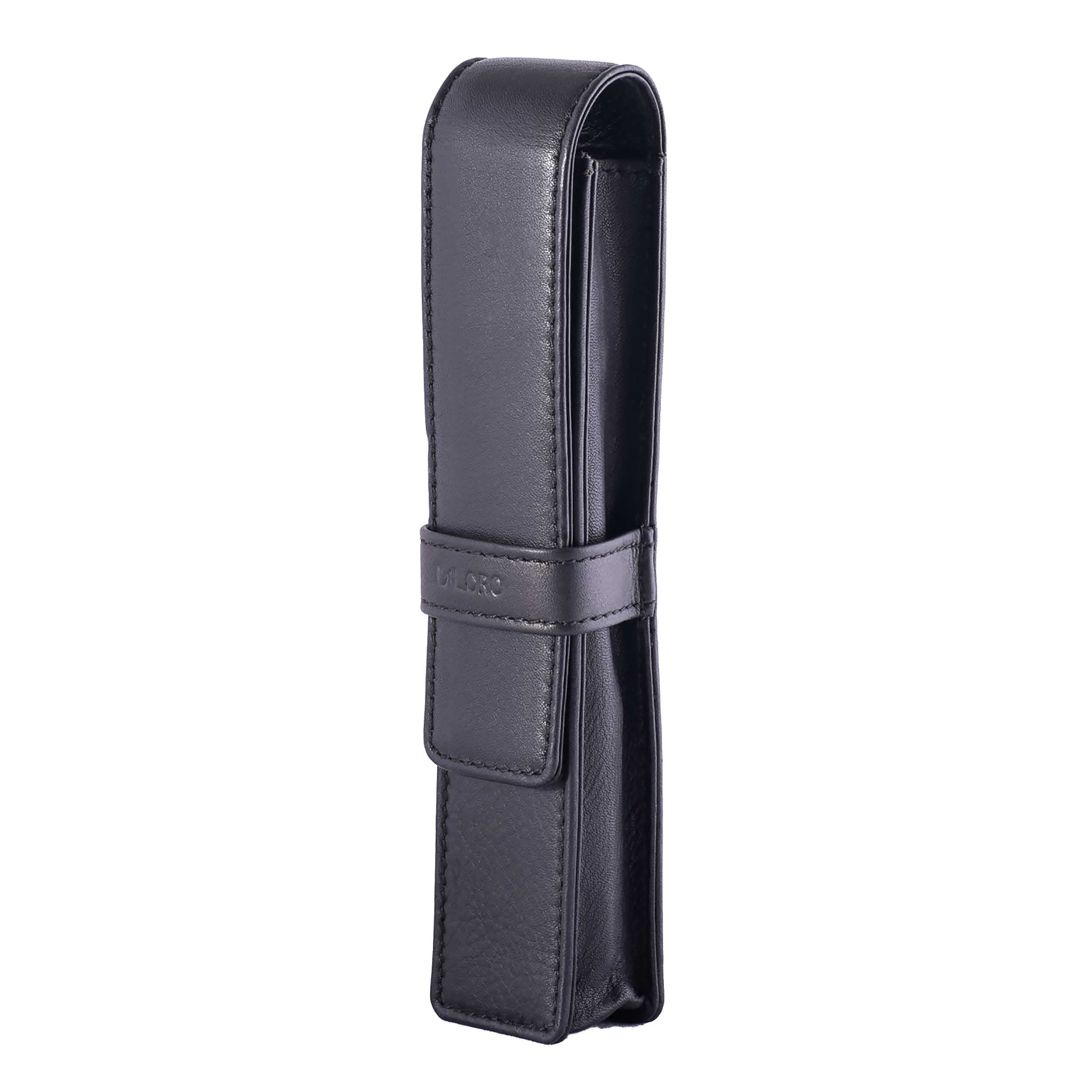 Premium Leather Single Pen Case - Slim Pencil Pouch Holder for Fountain, Ballpoint & Rollerball Pens (Black) | Perfect for Office, School & Travel Organization