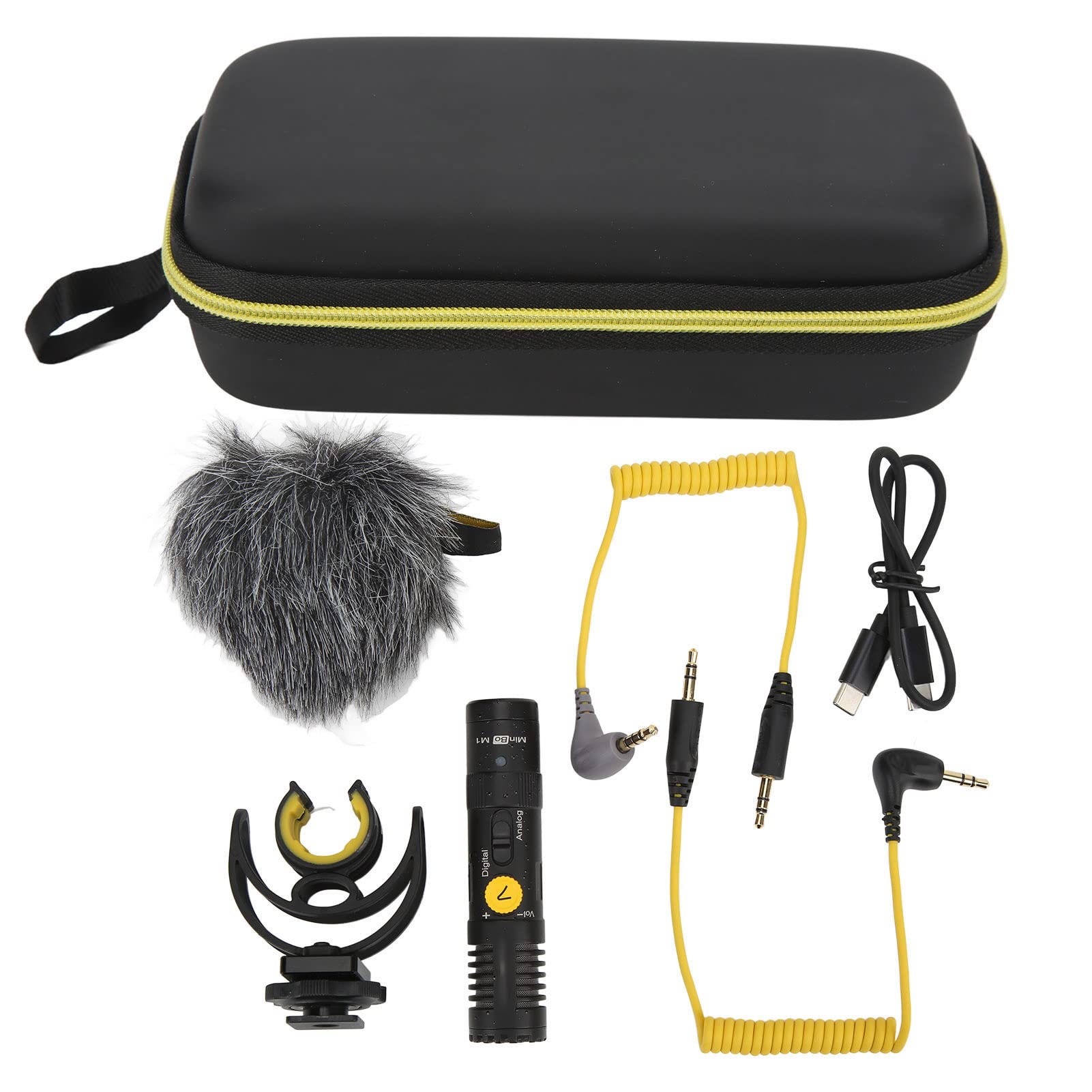 JIJO 7RYMS MinBo M1 Cardioid Capsule Microphone - Professional Metal DSLR Camera Mic with Cardioid Pickup Pattern for Digital SLR Cameras, Smartphones & Vlogging - Perfect for YouTube, Live Streaming & Podcasting