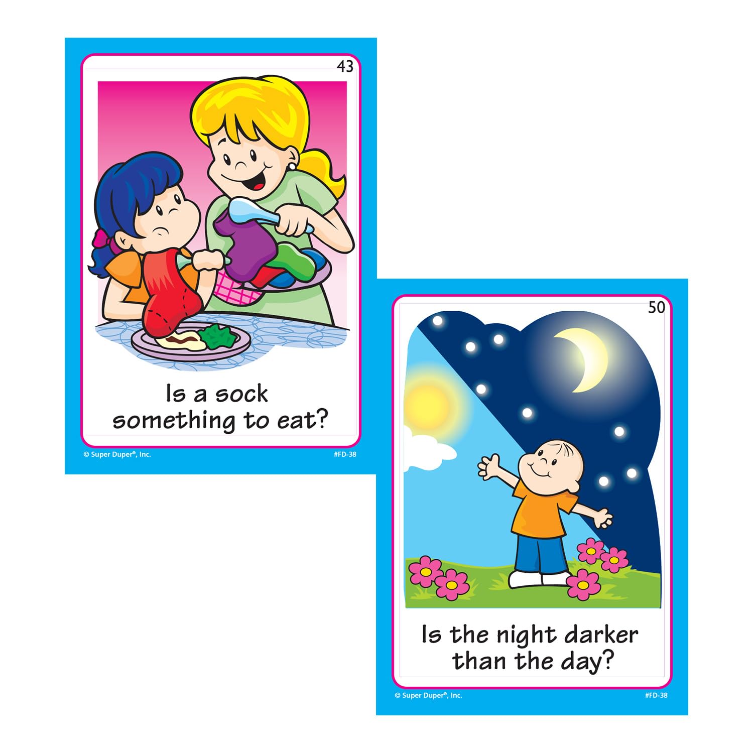 Super Duper Publications | Yes or No? Fun Deck Flash Cards | Educational Learning Games for Kids | Improve Language & Decision Skills at Home or School