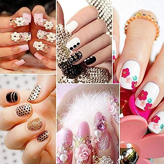 Angelie Professional Nail Art Kit - 100PCS False Nails, 48 Bottles 3D Glitter Powder, Charms & Tools - Complete Manicure Set with Nail Glue | Perfect for DIY Nail Art, Home Salon, Parties & Gifts for Women & Girls